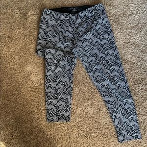 Tribal elastic waist ankle pants